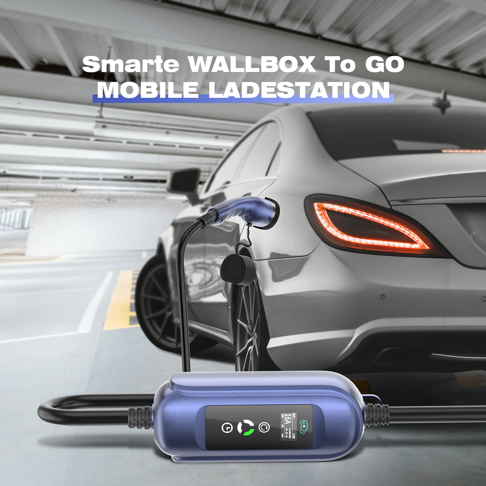 10Meter EV Starkstrom Ladegerät , 11KW 3phasig Typ2 auf CEE16A Mobile  Wallbox Für Typ2 alle Fahrzeuge - Partnership/Affiliate Program – Tlyard