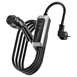 10 Meter Typ 2 zu Schuko Tragbares EV-Ladegerät, 3.5KW EV-Ladekabel,IP66 Wasserdicht, für den Außenbereich