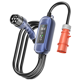 10Meter EV Starkstrom Ladegerät , 11KW 3phasig Typ2 auf CEE16A Mobile Wallbox Für Typ2 alle Fahrzeuge