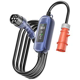 EV Mobile Wallbox mit 15m Kabel Für Typ2 alle Fahrzeuge, 11KW 16A 3phasig EV Ladestation