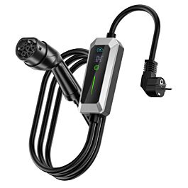 Typ 2 zu Schuko Tragbares EV-Ladegerät, 3.5KW 5 Meter EV-Ladekabel für alle Typ2 Fahrzeuge