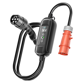 EV Wallbox 11KW für alle Typ2 Elektrofahrzeuge, 5M 3phasig Typ2 auf CEE16A Schnellladekabel
