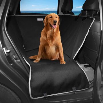 Hundedecke Auto Rückbank, wasserdicht Autoschondecke Hund Rücksitz, Kratzfest Hunde Autodecke, rutschfest Hundematte mit Seitenschutz, Hundehalbhammock Autositz für Kleine, mittlere，große Hunde