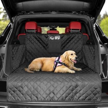 Universal Kofferraumschutz Hund, Kofferraumdecke mit Ladekantenschutz und Seitenschutz, Wasserabweisend & Pflegeleicht, Ideale Kofferraumschutzmatte mit Kratzerschutz für Kombi, Van und SUV