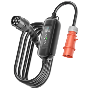 EV Wallbox 11KW mit 15meter Ladekabel für alle Typ2 Elektrofahrzeuge, Typ2 auf CEE16A 3phasig EV Ladestation