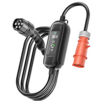 EV Wallbox 11KW mit 10meter Ladekabel für alle Typ2 Elektrofahrzeuge,  Typ2 auf CEE16A 3phasig EV Ladestation