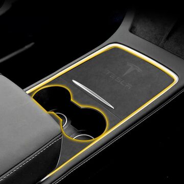 Alcantara-Mittelkonsolen-Abdeckungsschutz für Modell 3 und Y