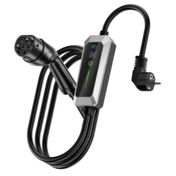 Typ 2 zu Schuko Tragbares EV-Ladegerät, 3.5KW 5 Meter EV-Ladekabel für alle Typ2 Fahrzeuge