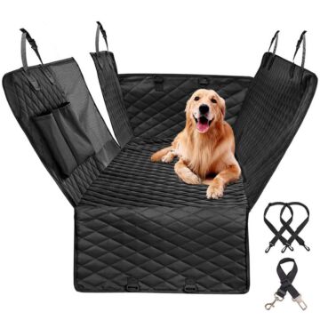 Hund Sitzbezug für Rücksitz, 100% wasserdicht Hund Autositzbezüge mit Mesh-Fenster, Scratch Prevent Anti-Rutsch Hund Auto Hängematte, Autositzbezüge für Hunde, Hund Rücksitzbezug für Autos