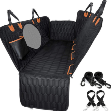 Stube Premium Autoschondecke Hundedecke mit höchster Qualität für Rücksitz Rückbank Universale Langlebige, rutschfeste, waschbare Autositzbezüge mit Anschnallgurt für Reise Transport